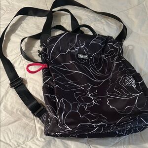 Black Floral Women's Backpack